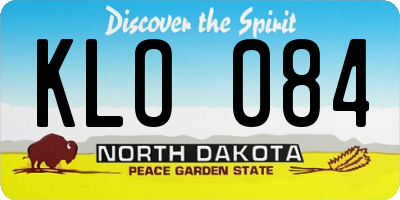 ND license plate KLO084