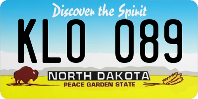 ND license plate KLO089