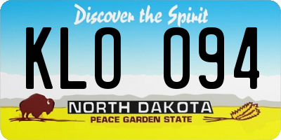 ND license plate KLO094