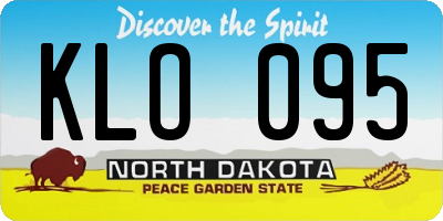 ND license plate KLO095