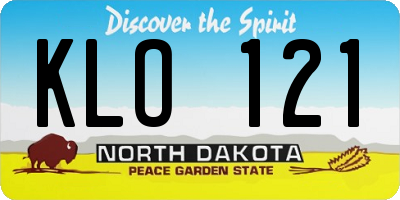 ND license plate KLO121