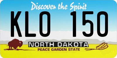 ND license plate KLO150