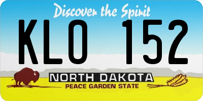 ND license plate KLO152