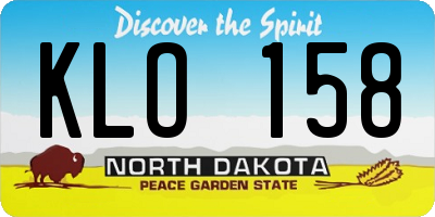 ND license plate KLO158