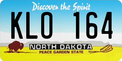 ND license plate KLO164