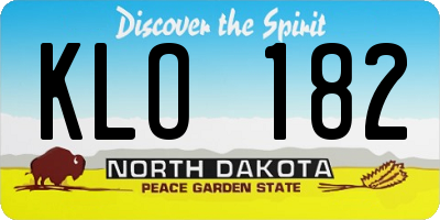 ND license plate KLO182