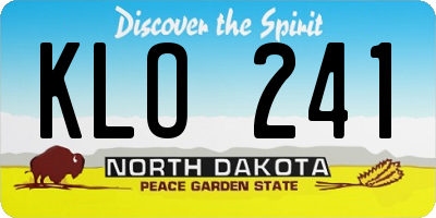 ND license plate KLO241