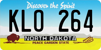 ND license plate KLO264
