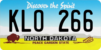ND license plate KLO266