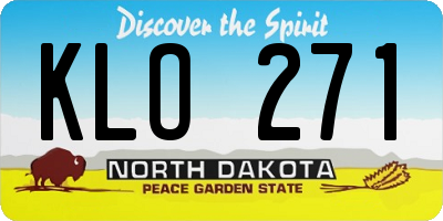 ND license plate KLO271