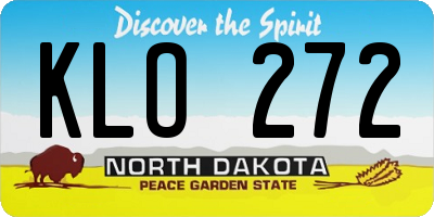 ND license plate KLO272