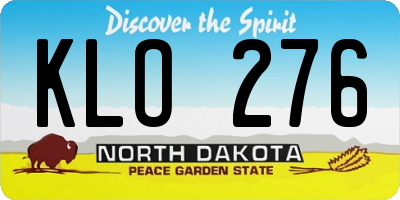 ND license plate KLO276