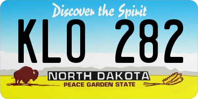 ND license plate KLO282