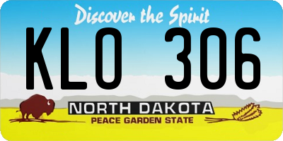 ND license plate KLO306