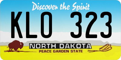 ND license plate KLO323