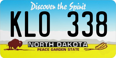 ND license plate KLO338