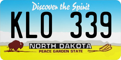 ND license plate KLO339