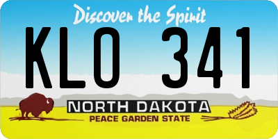 ND license plate KLO341