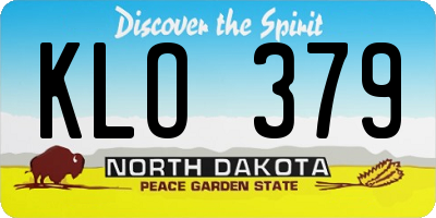 ND license plate KLO379