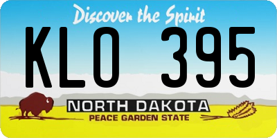 ND license plate KLO395