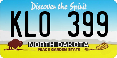 ND license plate KLO399