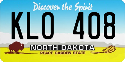 ND license plate KLO408