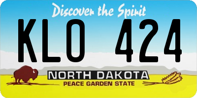 ND license plate KLO424