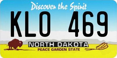 ND license plate KLO469