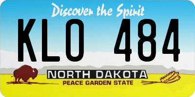 ND license plate KLO484