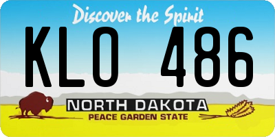ND license plate KLO486