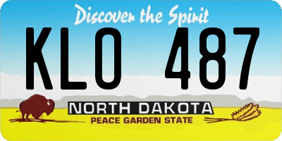 ND license plate KLO487