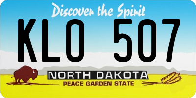 ND license plate KLO507