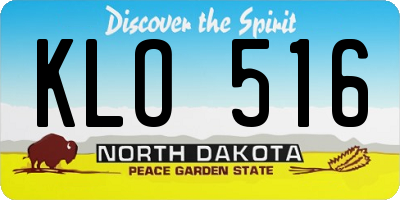 ND license plate KLO516