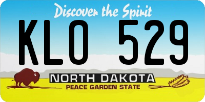 ND license plate KLO529