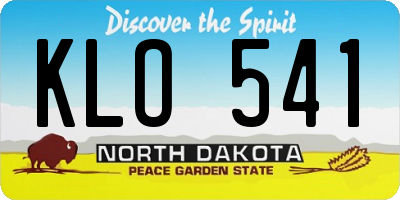 ND license plate KLO541