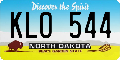 ND license plate KLO544
