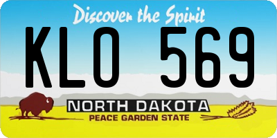 ND license plate KLO569
