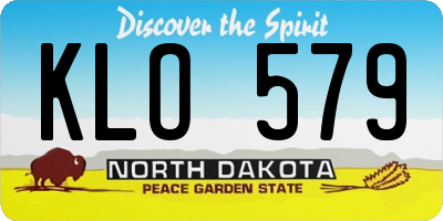 ND license plate KLO579