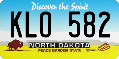 ND license plate KLO582