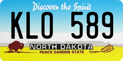 ND license plate KLO589