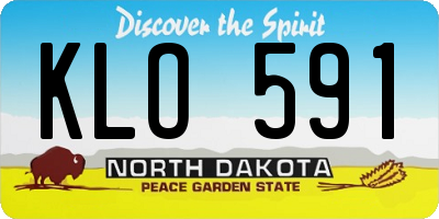 ND license plate KLO591