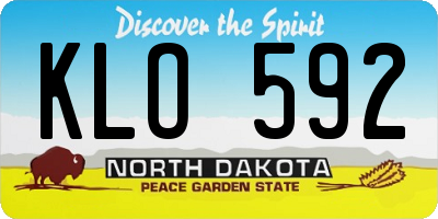 ND license plate KLO592