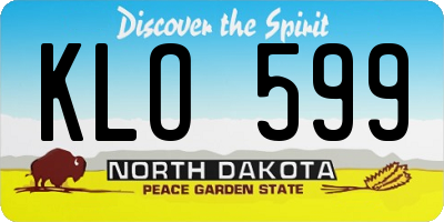 ND license plate KLO599