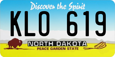 ND license plate KLO619