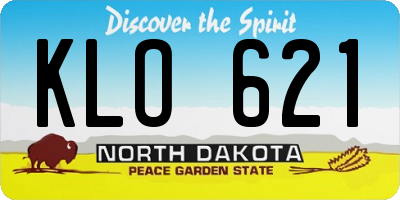 ND license plate KLO621
