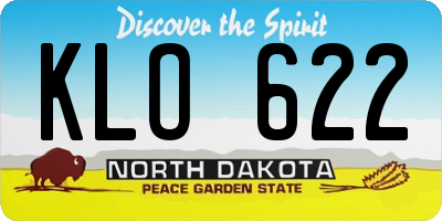 ND license plate KLO622