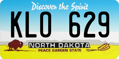 ND license plate KLO629