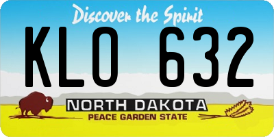ND license plate KLO632