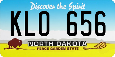 ND license plate KLO656