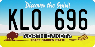 ND license plate KLO696